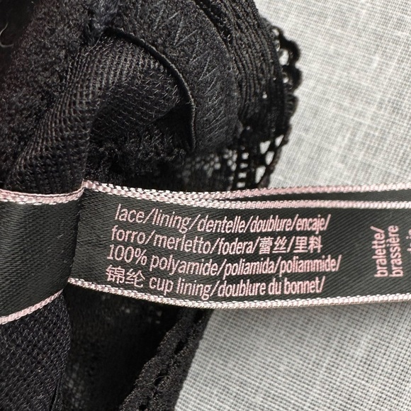 Victoria's Secret Black Bra Bralette with Racerback Design Size Medium - Picture 5 of 6